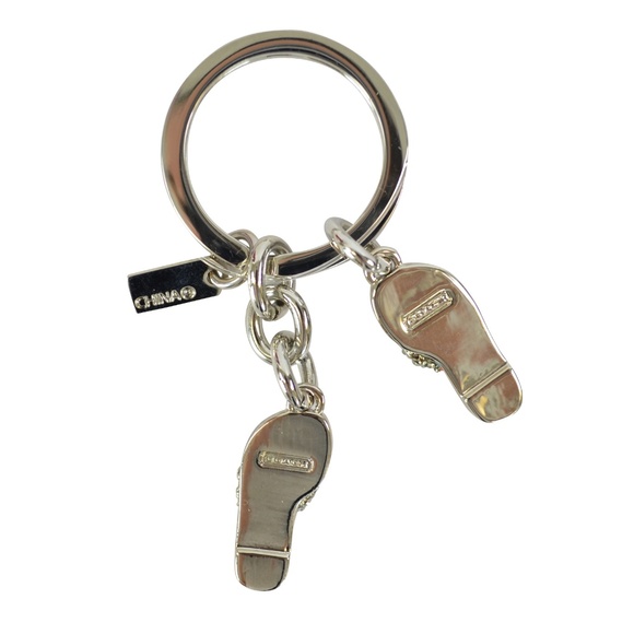 Coach Rhinestone Stripe Sandal Keychain - Picture 2 of 4